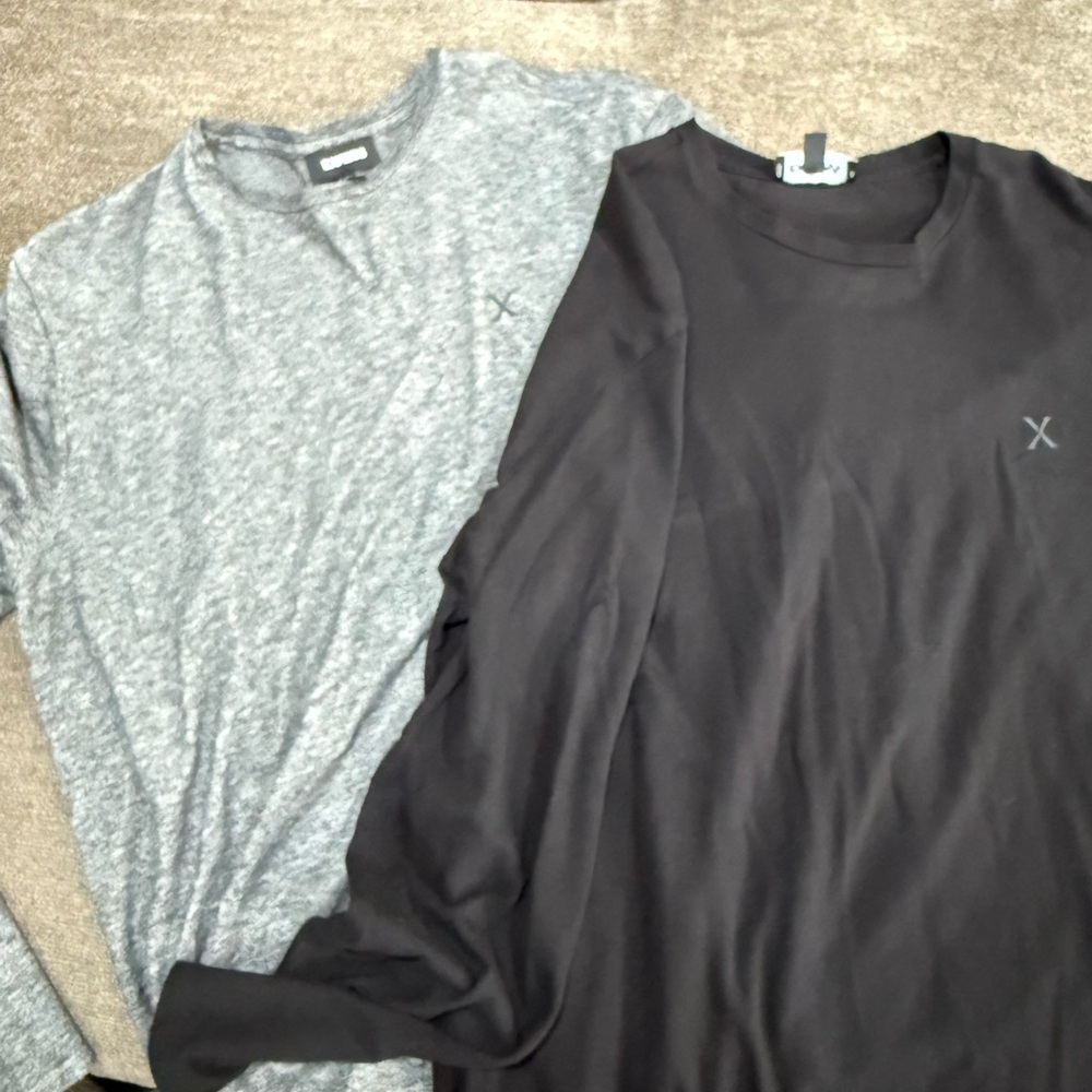 Express Gray and Black Long Sleeve Tees